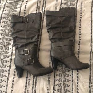 Gray boots